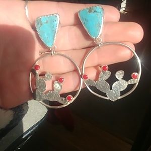 Authentic Turqoise Cactus earrings